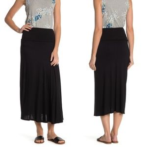 DKNY Foldover Waist Maxi Skirt